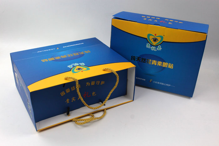 哪里可以做禮盒包裝？護(hù)眼神器亮視嘉護(hù)眼貼禮盒包裝+手提袋套裝出自長沙印刷廠
